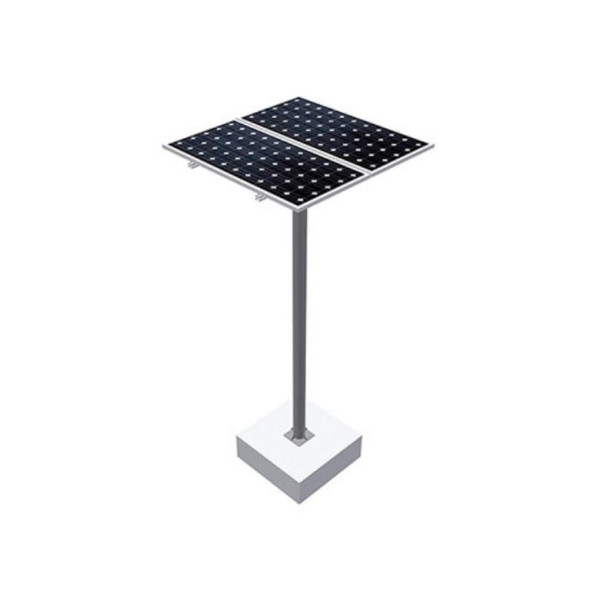 Suporte inclinado com poste 18H - Para 1 ou 2 painéis solares