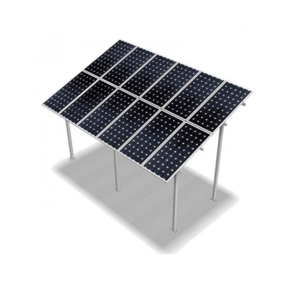 Estrutura elevada para painéis solares - Sunfer 38V duas filas