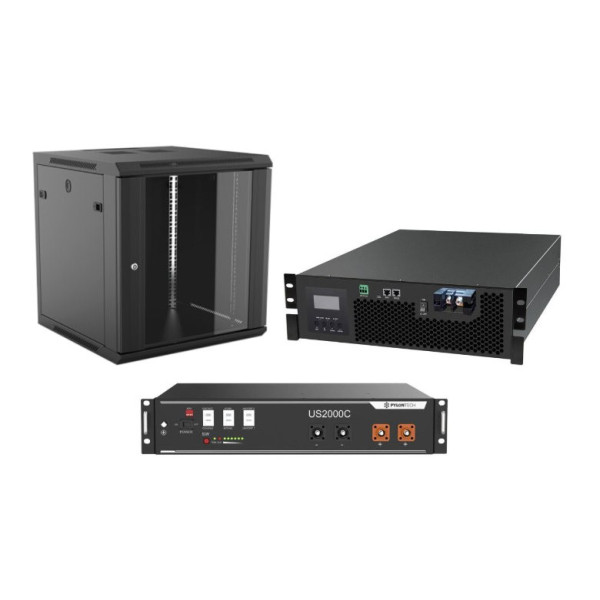 Axpert King Rack 5K Inverter Pack + Pylontech US2000C + 12U Rack Cabinet