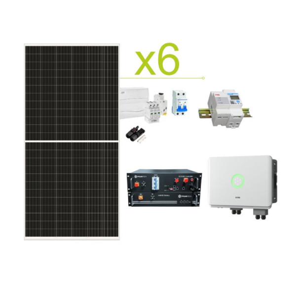 Kit solar Autoconsumo SAJ 17.280Wh/día y batería de litio Pylontech HV 7.2-16.8kWh