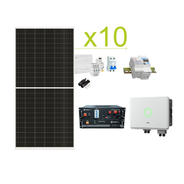 Kit solar Autoconsumo SAJ 28.800Wh/día y batería de litio Pylontech HV 7.2-16.8kWh