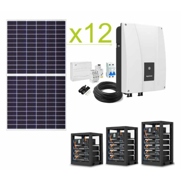 Kit solar Aislada Ingeteam 34.560Wh/día y batería de litio Pylontech 7,2kWh