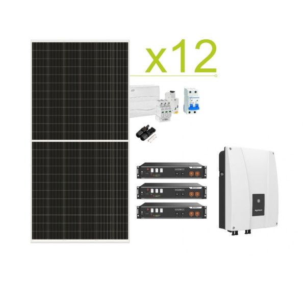 Kit solar Autoconsumo Ingeteam 34.560Wh/día y batería de litio Pylontech 7kWh
