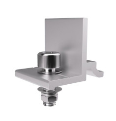 Double inclined support for panels on flat roof 2x14 panels
