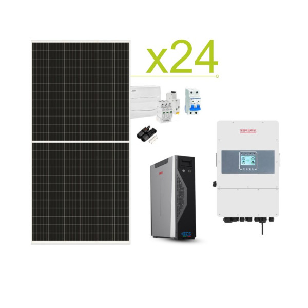 AutoConsumo Solar Triphasic Kit de Kit Turbo Energy Bateria de lítio de 69,120Wh/day e WeCo 5.3kWh