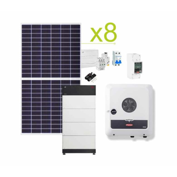 Autoconsumo solar Kit de Kit Fronius GEN24 23.040 Bateria de Wh/day e lítio ByD 11,0kWh a 19,3kWh
