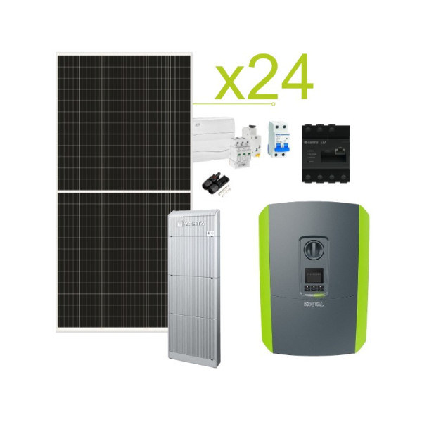 Triphasic Solar AutoConsumption Kit Kostal PIKO 69.120Wh/day and lithium battery Varta-wall 10kWh to 20kWh