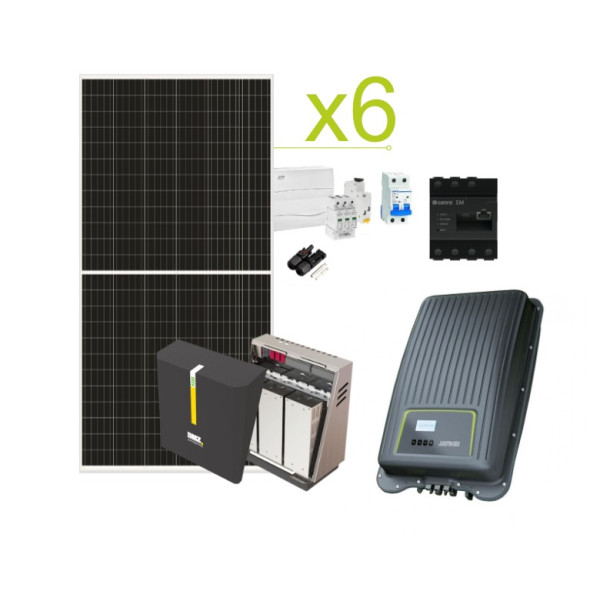 Self-Consumption Solar Kit Kostal MP PLUS 17,280Wh/day and BMZ Hyperion HV 51.5V and 9.6kWh Lithium Battery