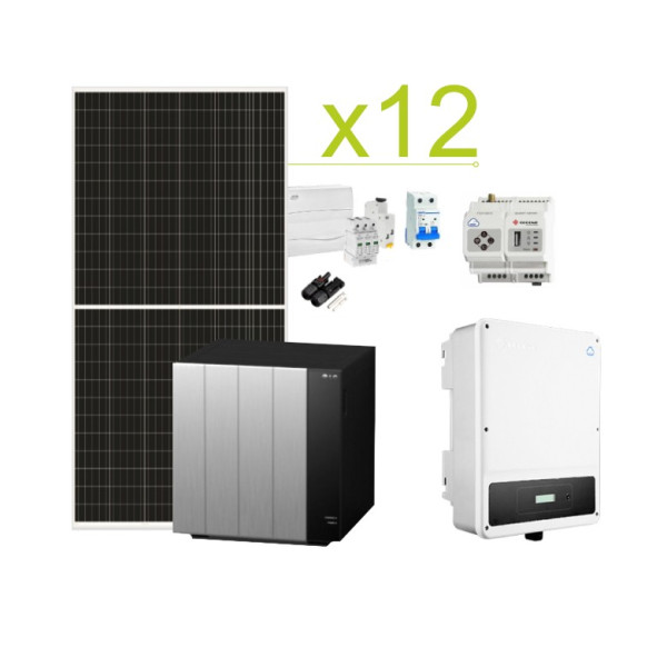 Self-Consumption Solar Kit Goodwe 34,560Wh/day and LG Resu Flex Lithium Battery 8.6kWh to 17.9kWh