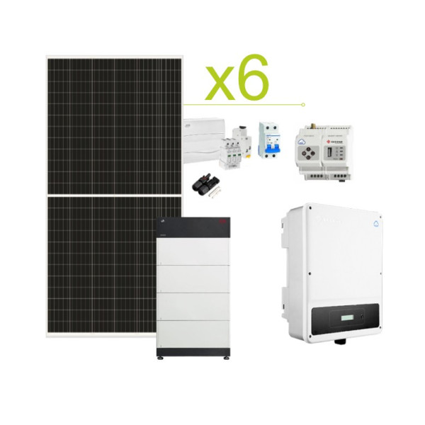 Self-Consumption Solar Kit Goodwe 17,280Wh/day and BYD Lithium Battery 11.0kWh to 19.3kWh