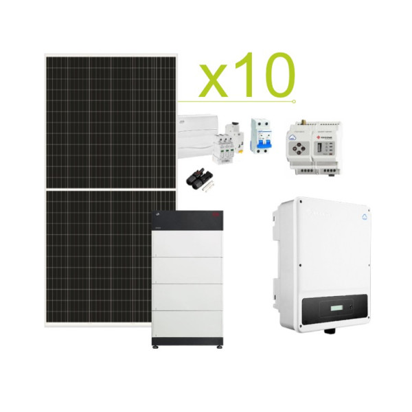Self-Consumption Solar Kit Goodwe 28,800Wh/day and BYD Lithium Battery 11.0kWh to 19.3kWh
