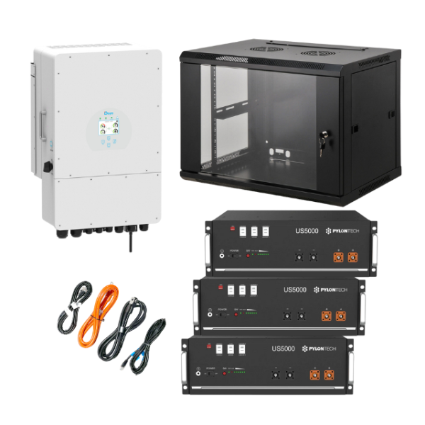 Inversor trifásico Deye 10kW + baterias Pylontech US5000 - Kit de utilização comercial/industrial