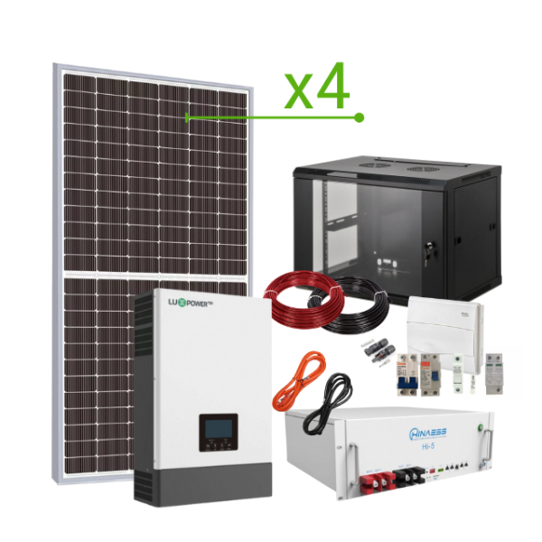 Kit Solar Aislada 13.920Wh/día y batería de litio 5kWh -  LuxPower SNA 6kW