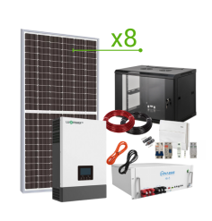 Kit Solar isolado 27.840Wh/dia e bateria de lítio 10kWh - LuxPower SNA 6kWh