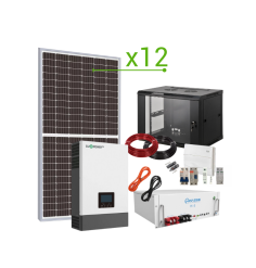 Insulated Solar Kit 41.760Wh/day and Lithium Battery 15kWh -  LuxPower SNA 6kW