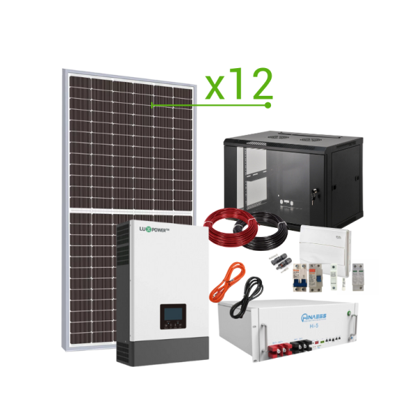 Kit Solar Aislada 41.760Wh/día y batería de litio 15kWh -  LuxPower SNA 6kW