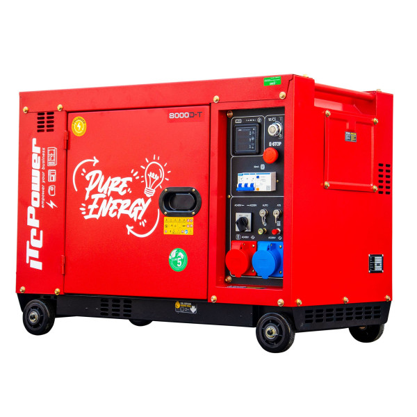 ITCPower DG8000SE-T RED EDITION – Gerador a Diesel 7,9 kVA
