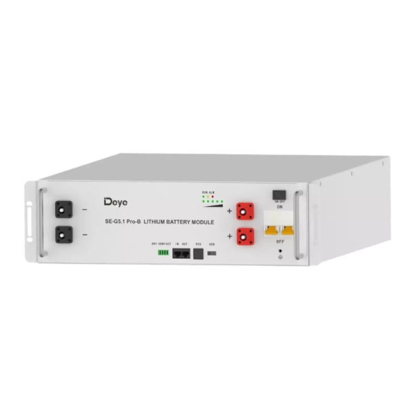 Lithium battery Deye SE-G5.1 Pro-B 48V 5,1kWh - Brackets and power cable included