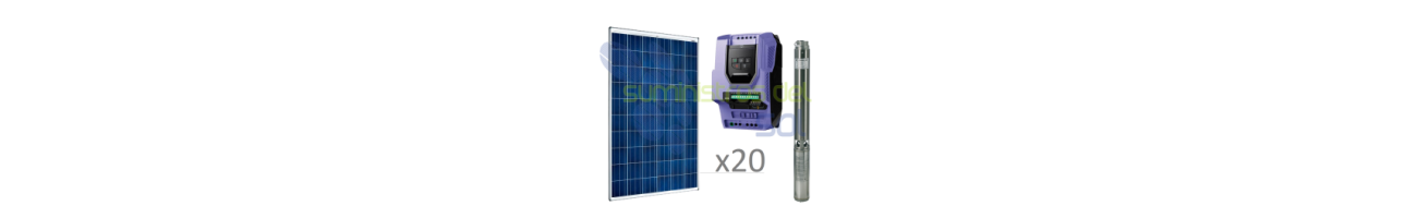 Kit de bomba de água solar | até 50 metros