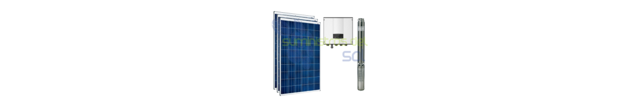 Kit de bombeamento solar de água até 80m | irrigação solar