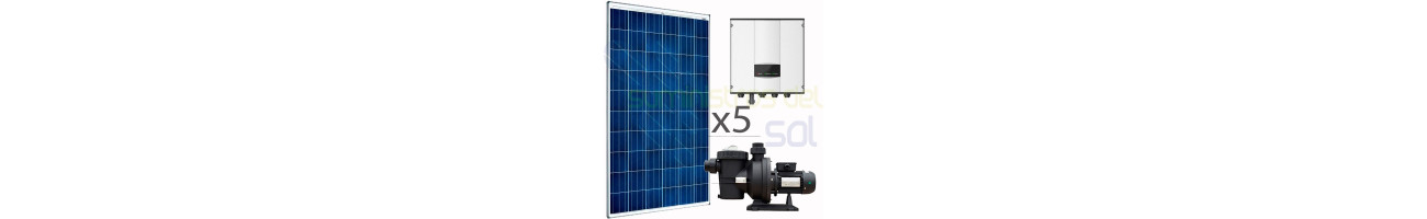 kit solar para estações de tratamento de piscinas