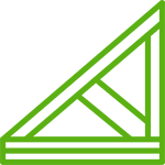 Double 30º inclined support for flat roof