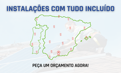 Instalações fotovoltaicas com tudo incluído.